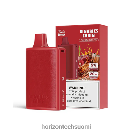 HorizonTech Binaries Cabin kertakäyttöinen 20ml 4T8JL454 kirsikka cola jäätelöä HorizonTech disposable vape