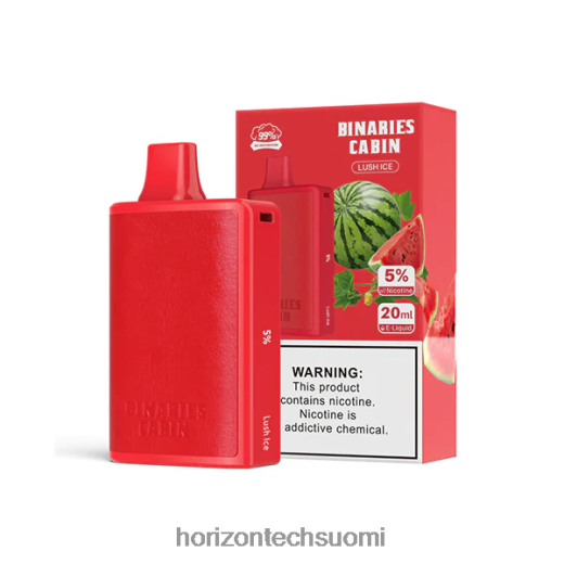 HorizonTech Binaries Cabin kertakäyttöinen 20ml 4T8JL459 rehevä jää HorizonTech vape