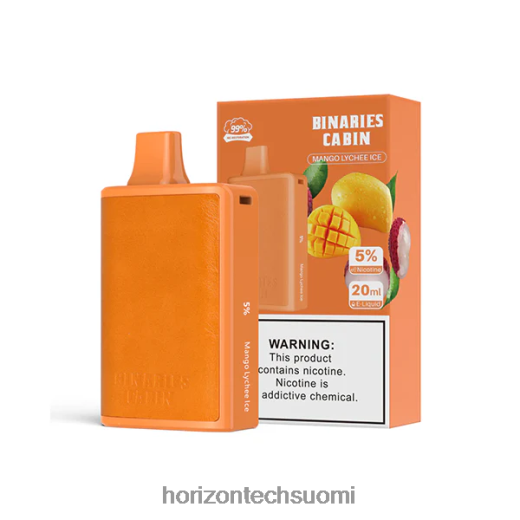 HorizonTech Binaries Cabin kertakäyttöinen 20ml 4T8JL462 mango-litsijää HorizonTech helsinki
