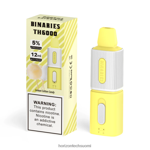 HorizonTech Binaries Cabin th6000 kertakäyttöinen 12ml 4T8JL4100 sitruuna hattara HorizonTech vape kit