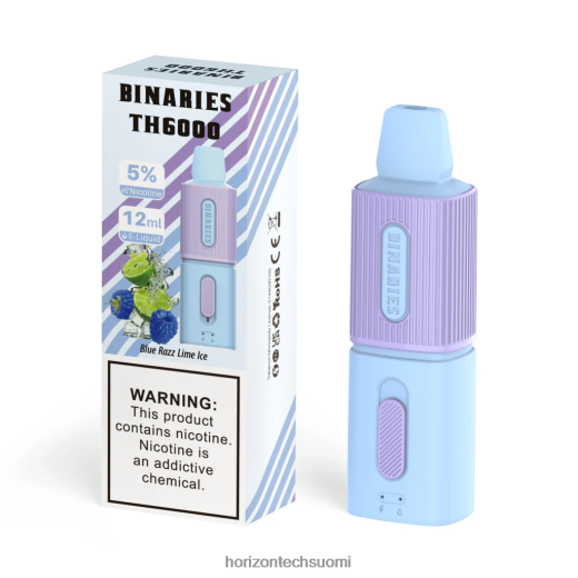 HorizonTech Binaries Cabin th6000 kertakäyttöinen 12ml 4T8JL4106 sininen razz lime jää Horizon tech company