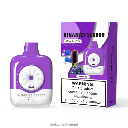 HorizonTech Binaries Cabin kertakäyttöinen 12ml 4T8JL4154 vimto jäätä HorizonTech disposable vape
