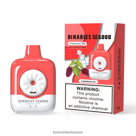 HorizonTech Binaries Cabin kertakäyttöinen 12ml 4T8JL4155 loganberry jää Horizon tech vape