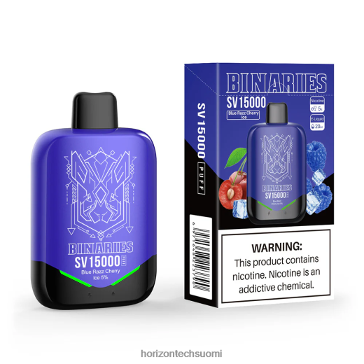 HorizonTech Binaries Cabin kertakäyttöinen sv 4T8JL43 sininen razz kirsikkajää HorizonTech vape suomi