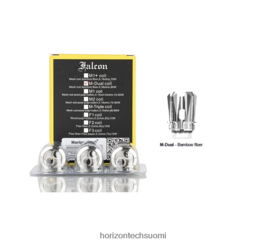 HorizonTech Falcon kelat (3 kpl) 4T8JL4165 m-kaksoisverkkokela 0,38 ohm Horizon tech vape