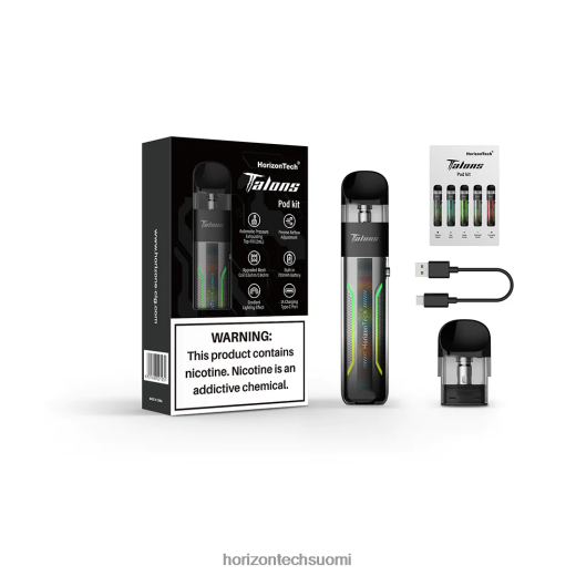 HorizonTech Talons aloituspakkaus 4T8JL4200 keskiyön hopea horizon tech vape tank